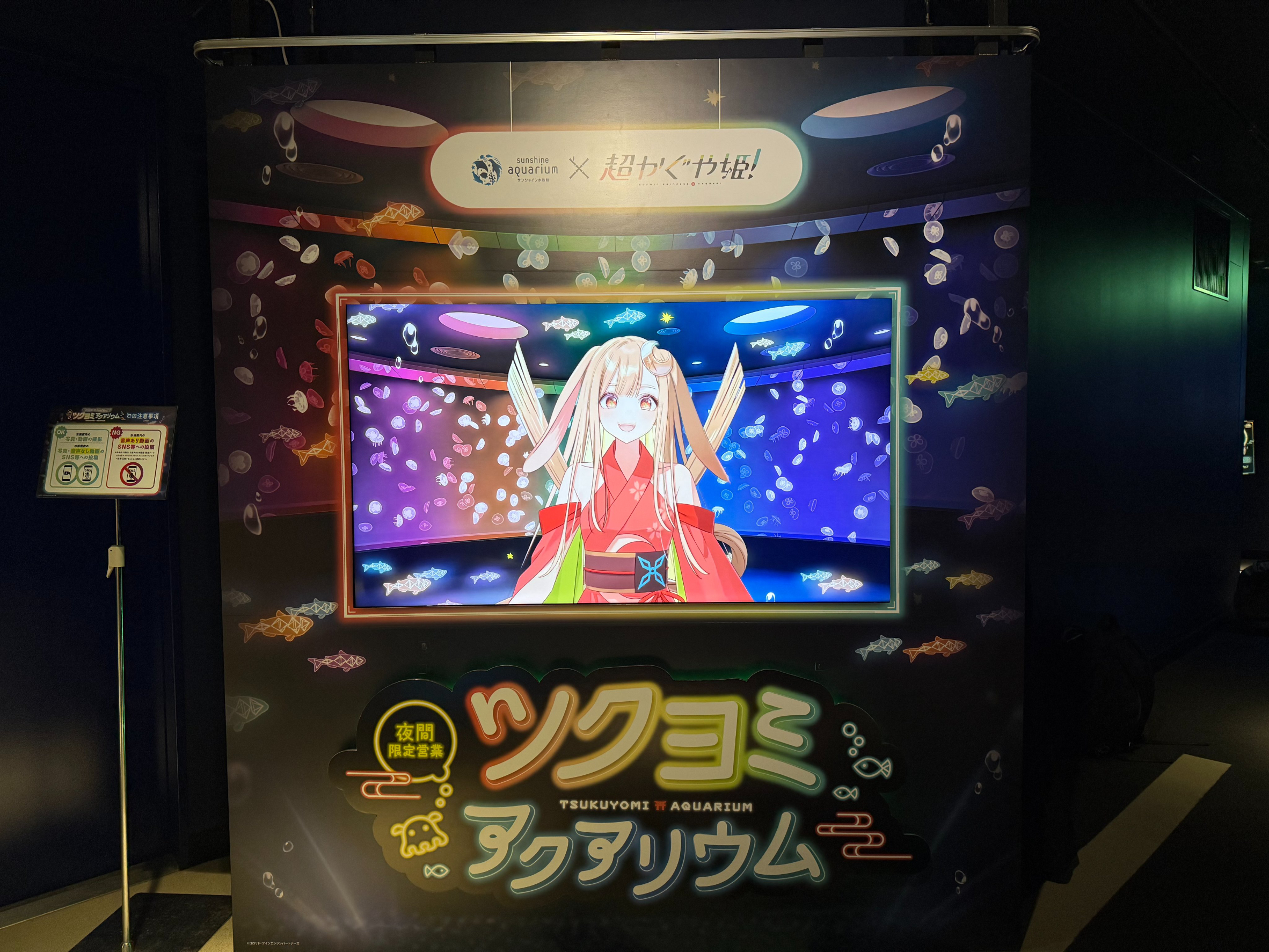 入口で迎えるかぐや